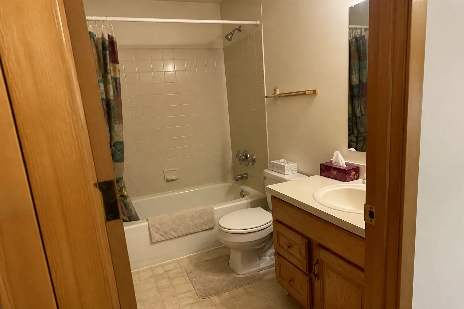 Bathroom that sets the hours on a 2,000 square foot Anchorage house