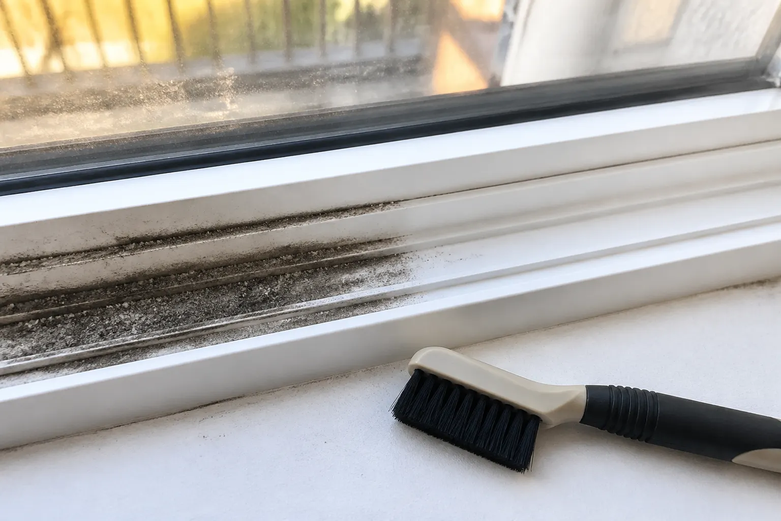 Window tracks after deep house cleaning in Anchorage