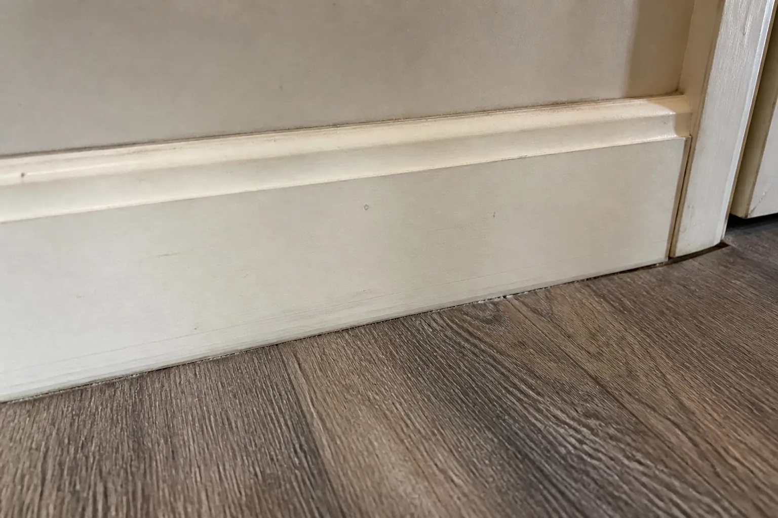 Baseboards after a deep cleaning in an Anchorage home
