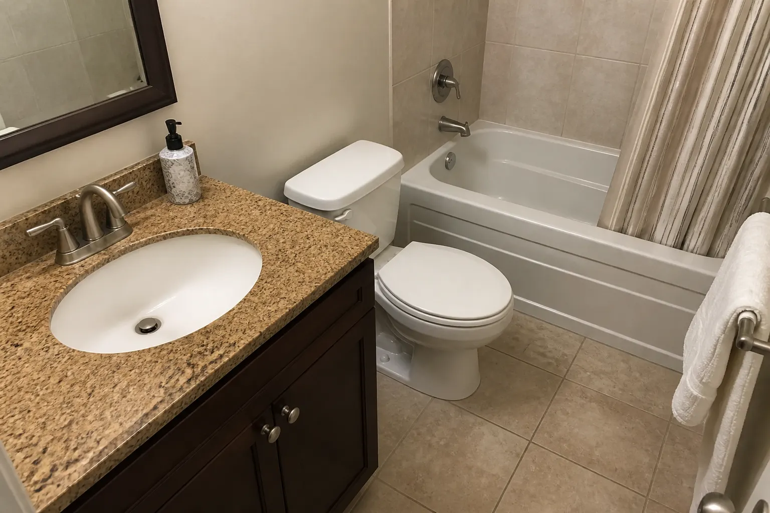 Bathroom during maid service in Anchorage